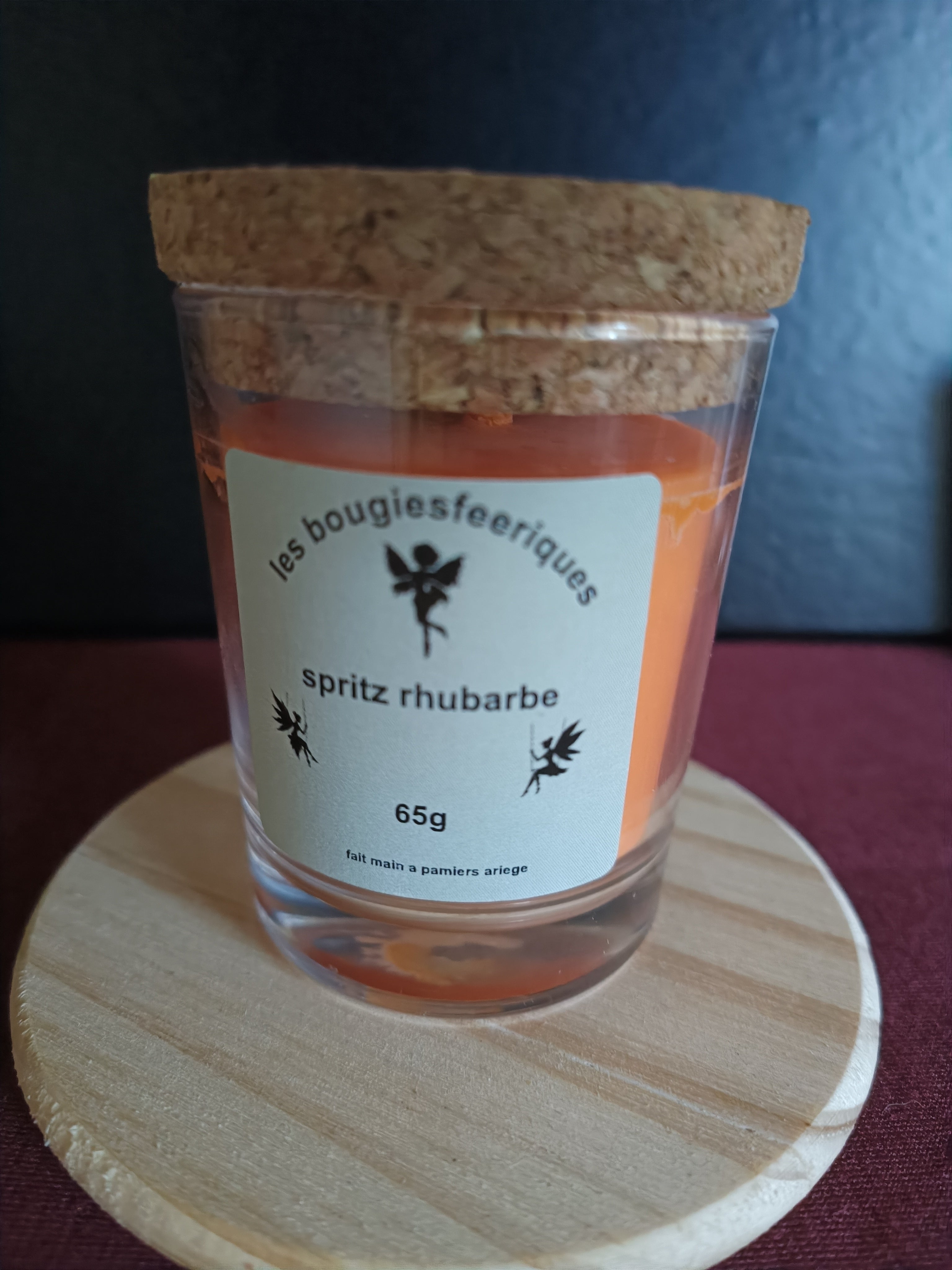 bougie pot spritz rhubarbe